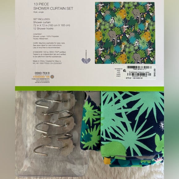 New in original package Kids Shower Curtain 13 piece Set - Picture 3 of 6